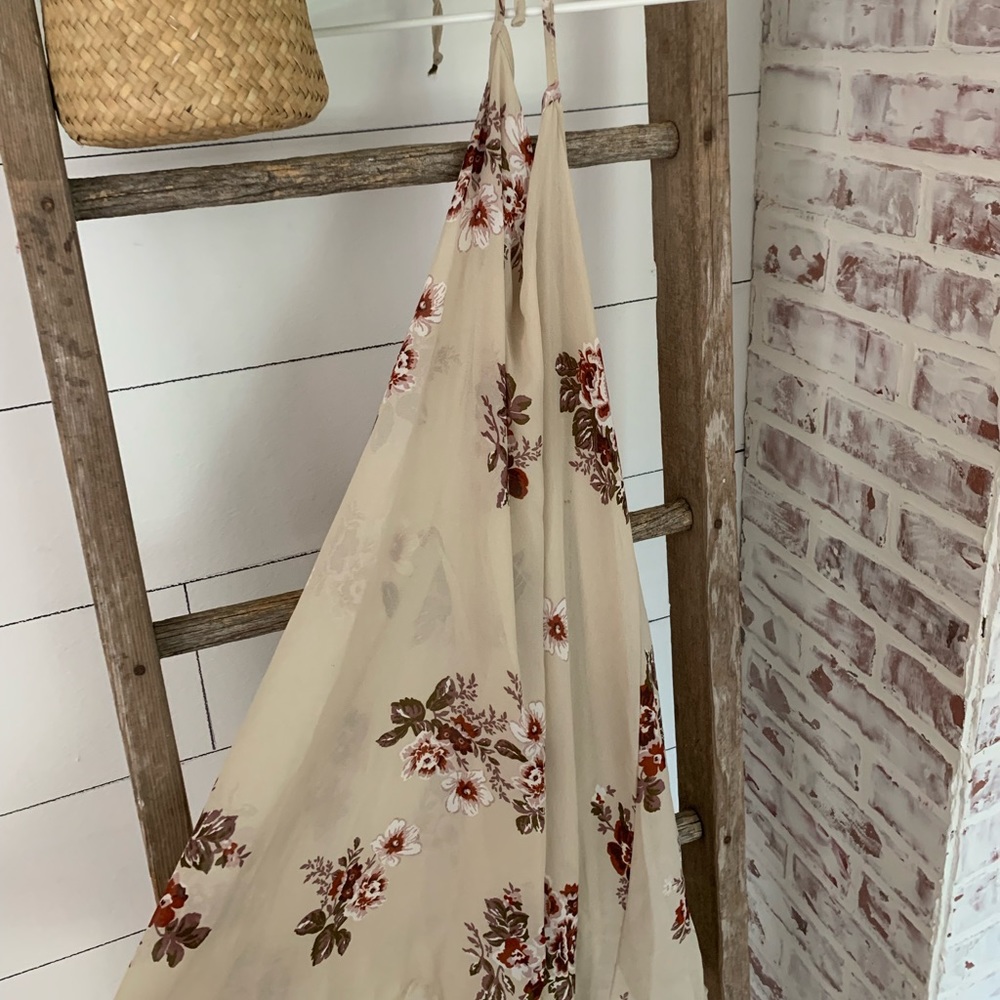 Short floral halter dress